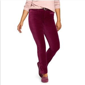 Lands' End Cranberry Wine Velveteen Pants